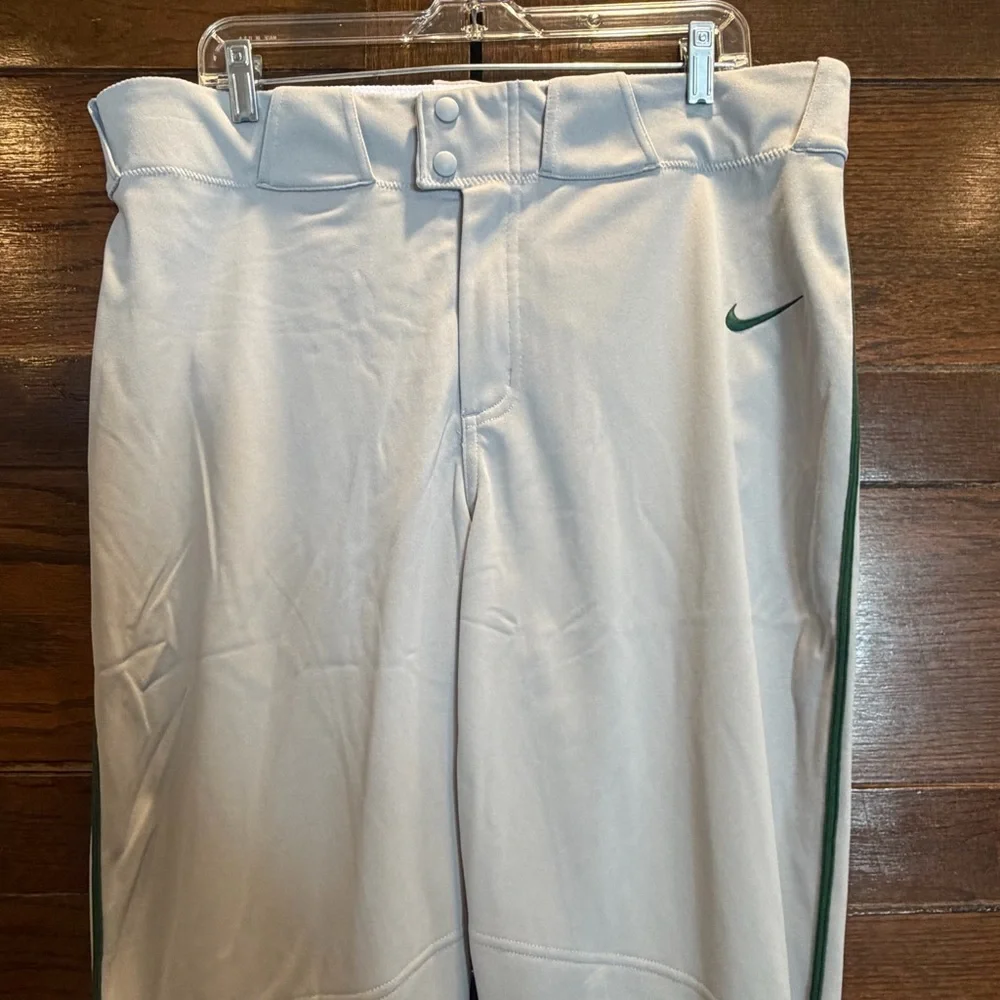 NWT Nike Men's XL baseball pants green grey athletic team engineered uniform
